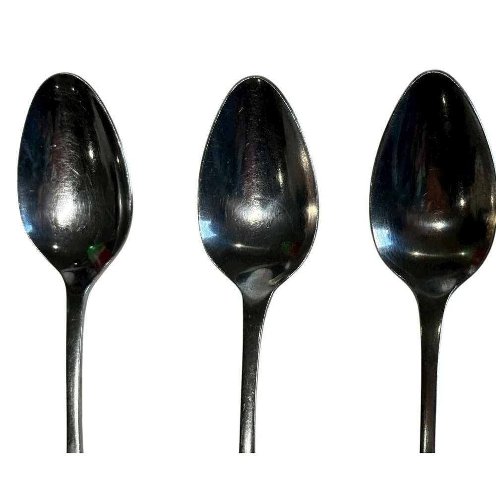 Ekco Eterna Cantina Iced Tea‎ Spoons 3 Stainless Steel Japan Vintage Long Handle